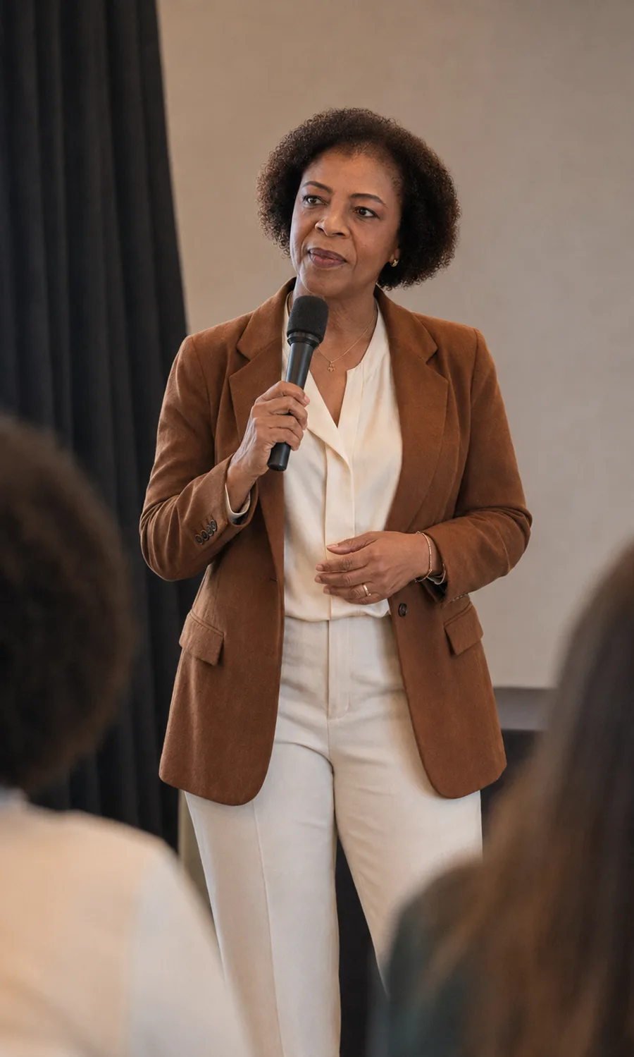 Márcia Rita ministrando uma palestra